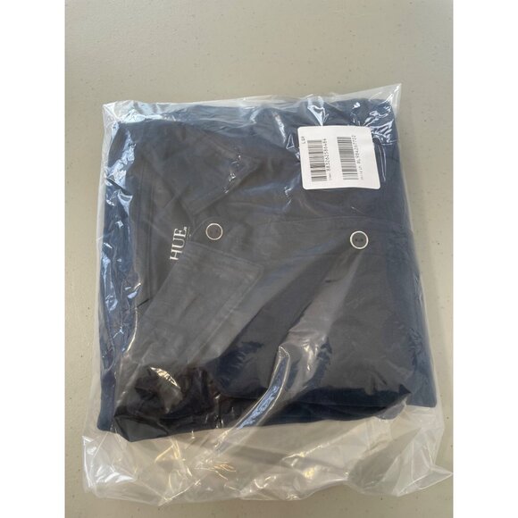 HUE Long Sleeve Nap Shirt Plus Size 1X Button Front Twilight Blue Cozy Chic NEW - Picture 2 of 6